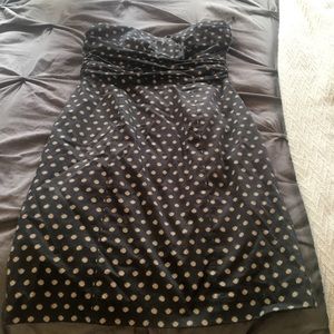 H&M strapless polkadot dress